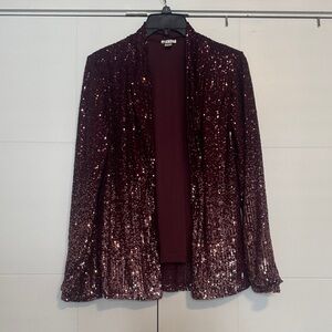 Spense Burgundy Sequin Blazer